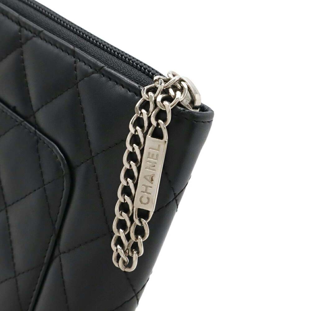 CHANEL Authentic Black Leather Logo Wallet - Picture 5 of 10